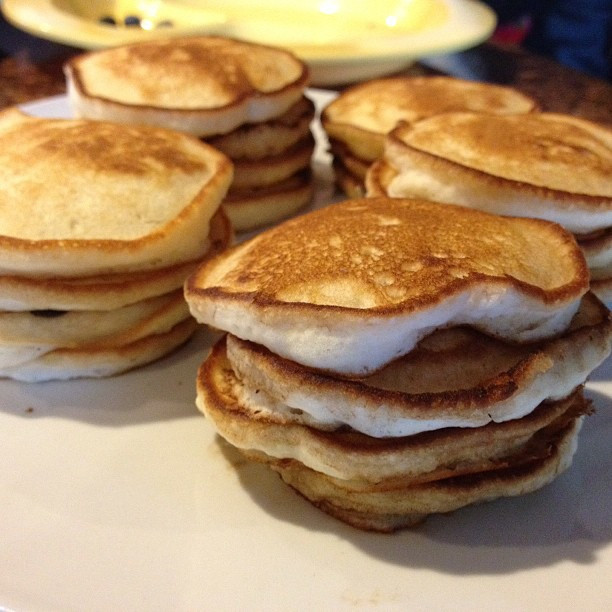 Silver Dollar Pancakes
 Yes Silver dollar pancakes