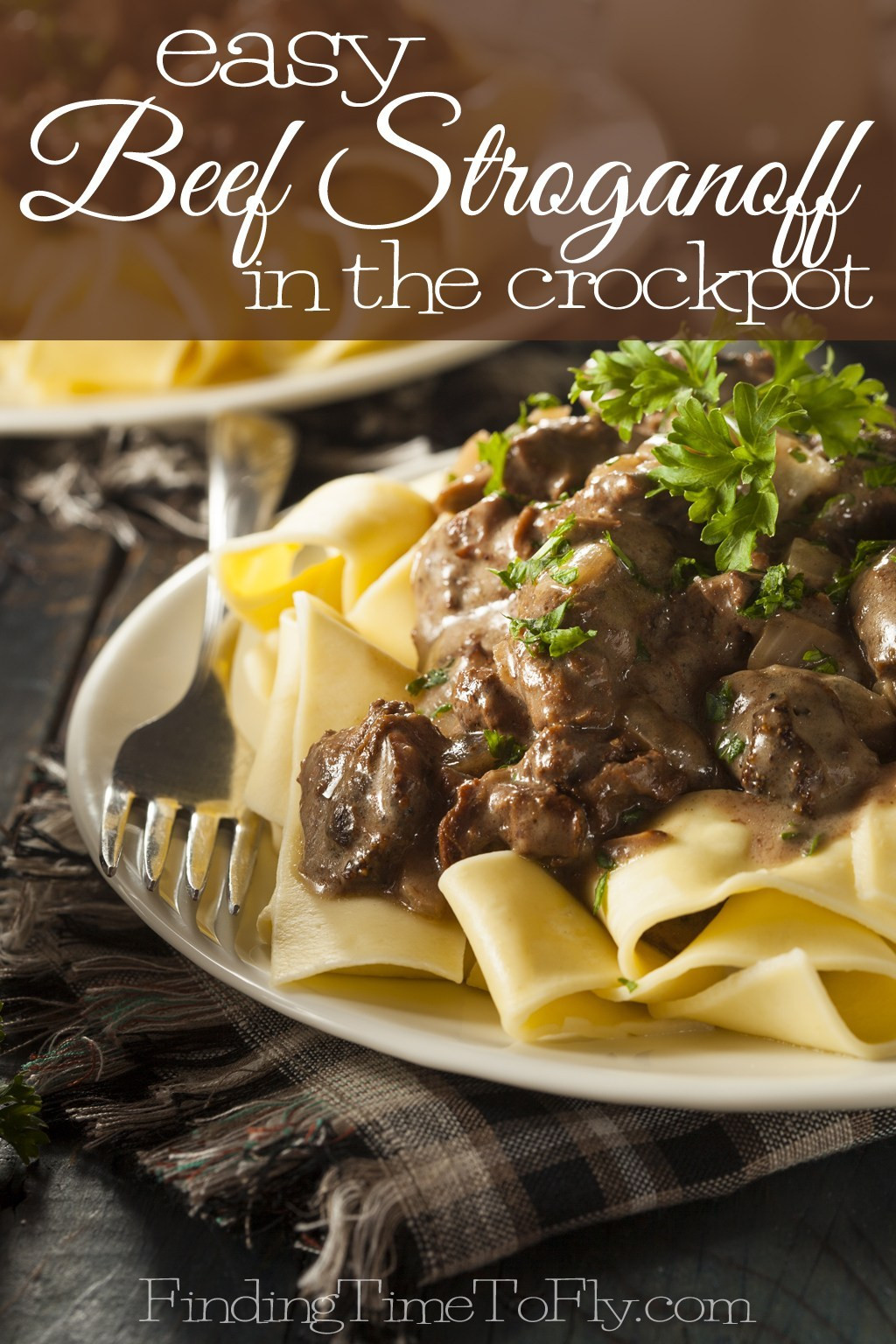 Simple Beef Stroganoff
 Easy Beef Stroganoff in the Crock Pot Finding Time To Fly