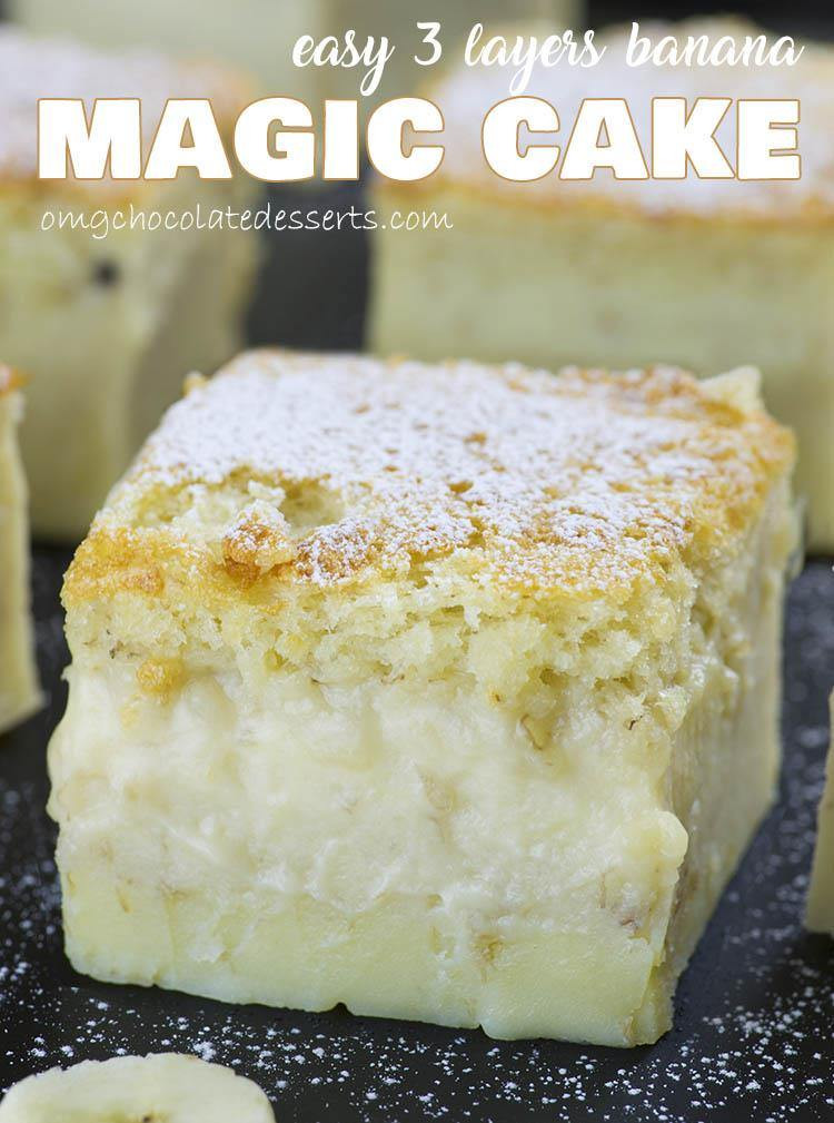 Simple Cake Recipes
 Easy Banana Magic Cake