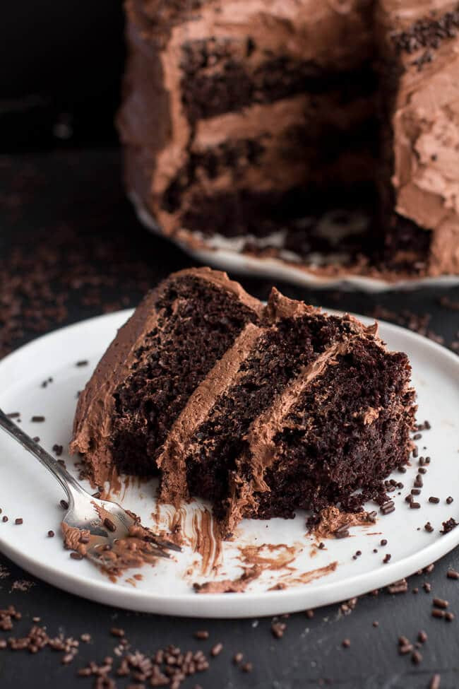 Simple Chocolate Cake
 easy chocolate buttercream icing