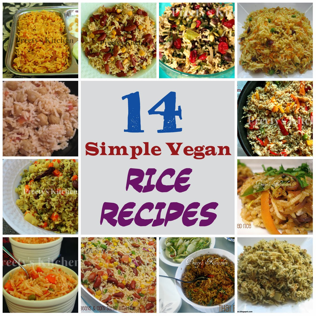 Simple Vegan Recipes
 Preety s Kitchen 14 Simple Vegan Rice Recipes