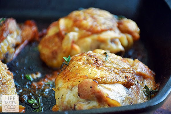 Skillet Chicken Thighs
 Pan Roasted Chicken Thighs