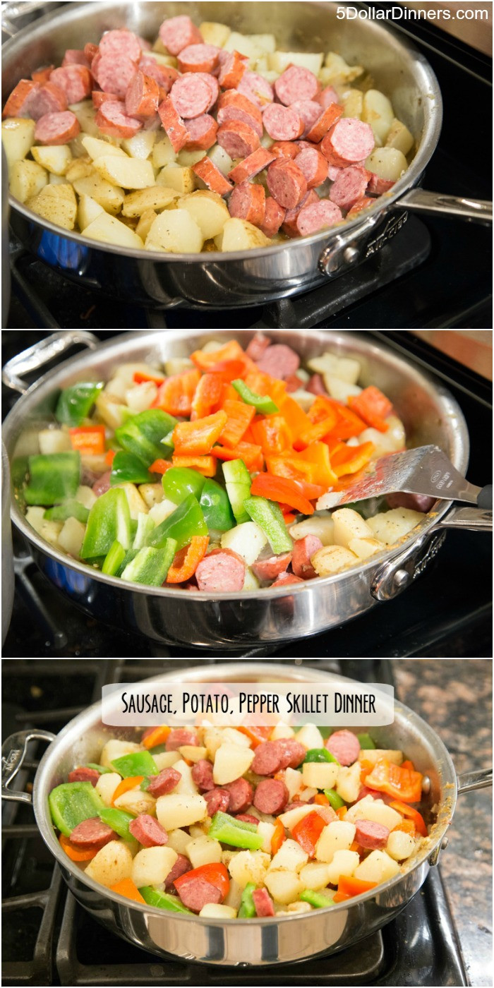 Skillet Dinner Recipe
 Recipe for Sausage Potato & Peppers Skillet Dinner