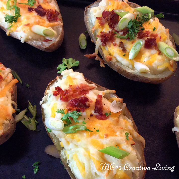 Skins On Mashed Potatoes
 Cheesy Mashed Potatoes in Potato Skins