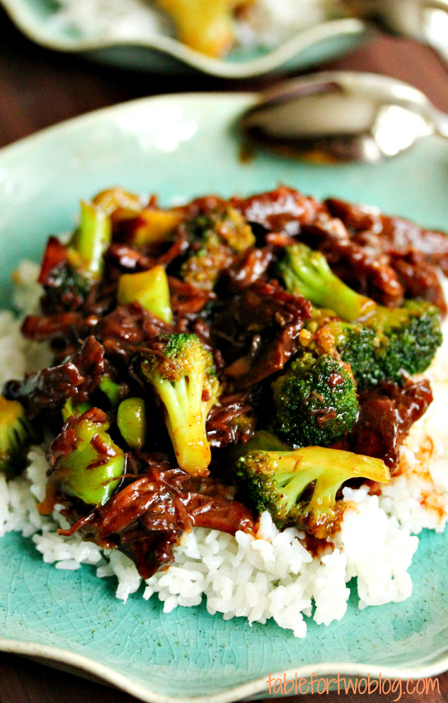 Slow Cooker Beef And Broccoli
 Take Out Fake Out Beef & Broccoli Crockpot Table for Two