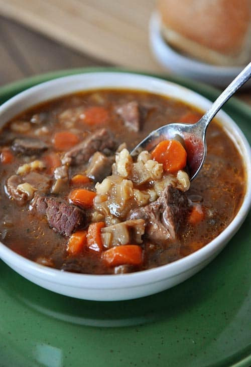 Slow Cooker Beef Barley Soup
 Beef and Barley Soup Recipe