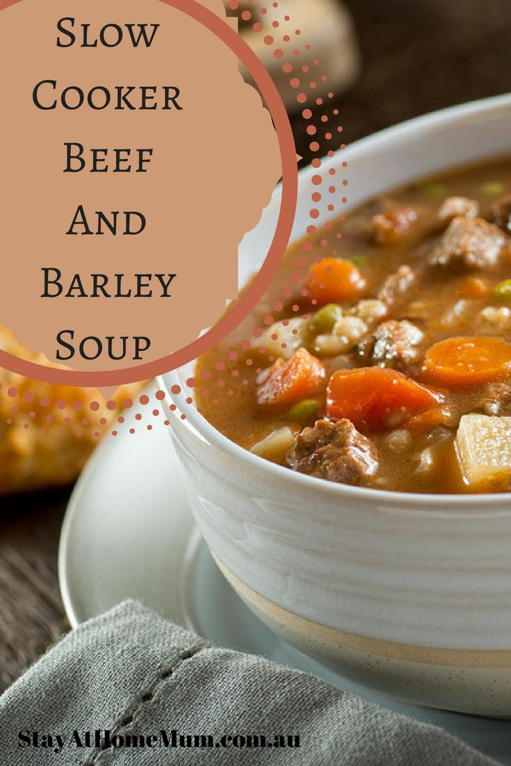 Slow Cooker Beef Barley Soup
 Slow Cooker Beef and Barley Soup