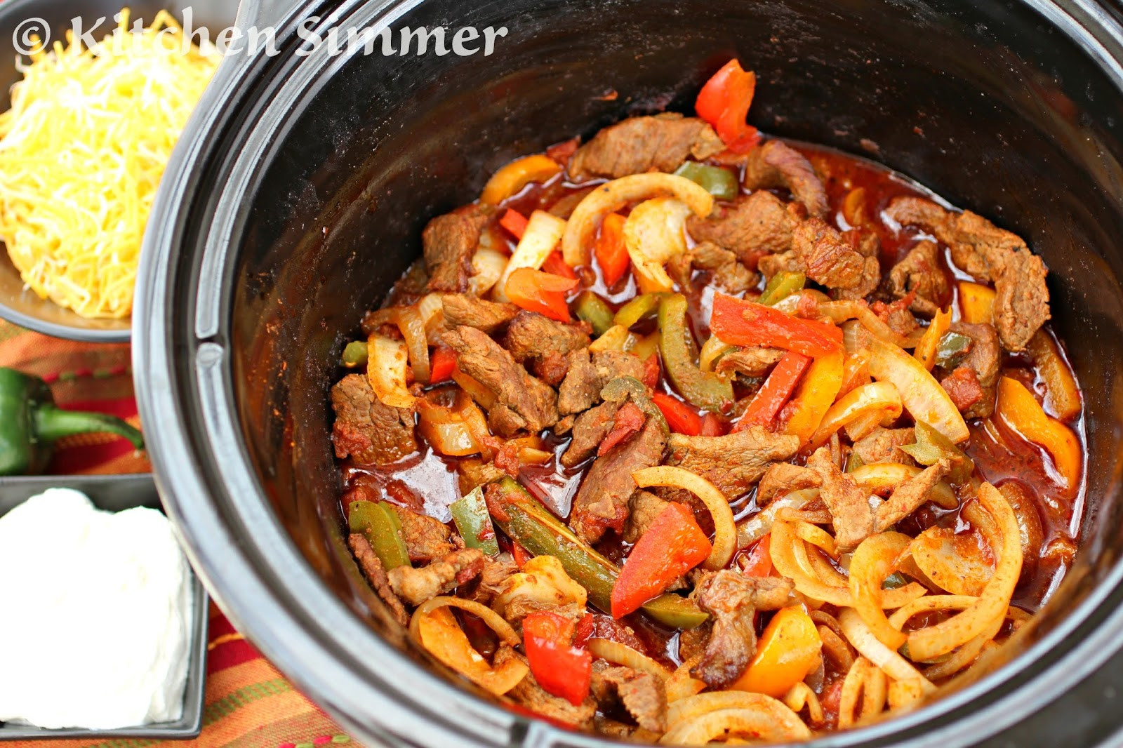 Slow Cooker Beef Fajitas
 slow cooker beef fajitas