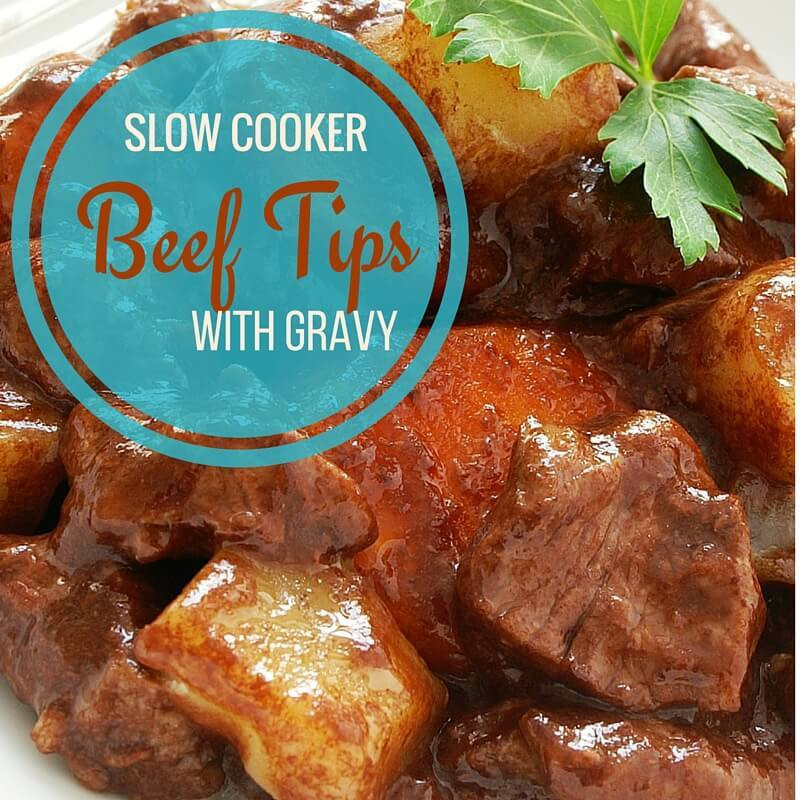 Slow Cooker Beef Tips And Gravy
 Slow Cooker Beef Tips with Gravy Recipe Serendipity and