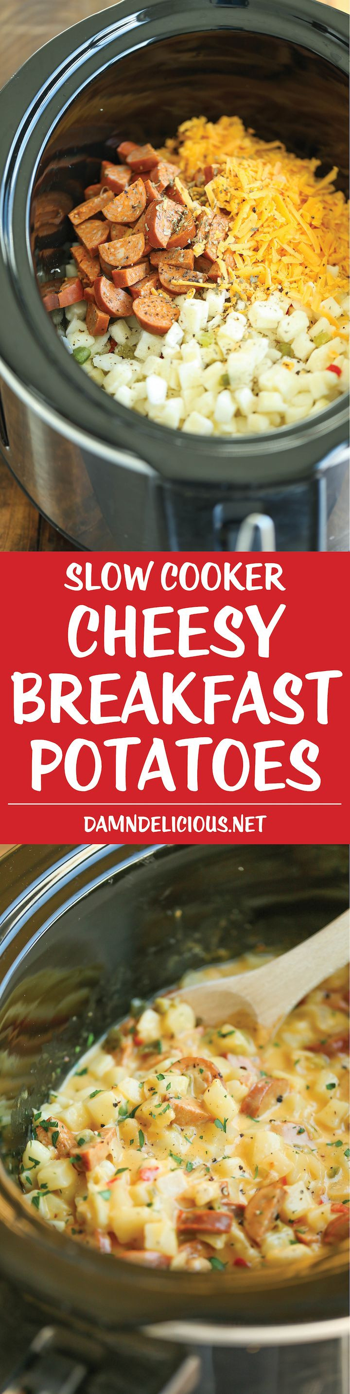 Slow Cooker Breakfast Potatoes
 Slow Cooker Cheesy Breakfast Potatoes Recipe