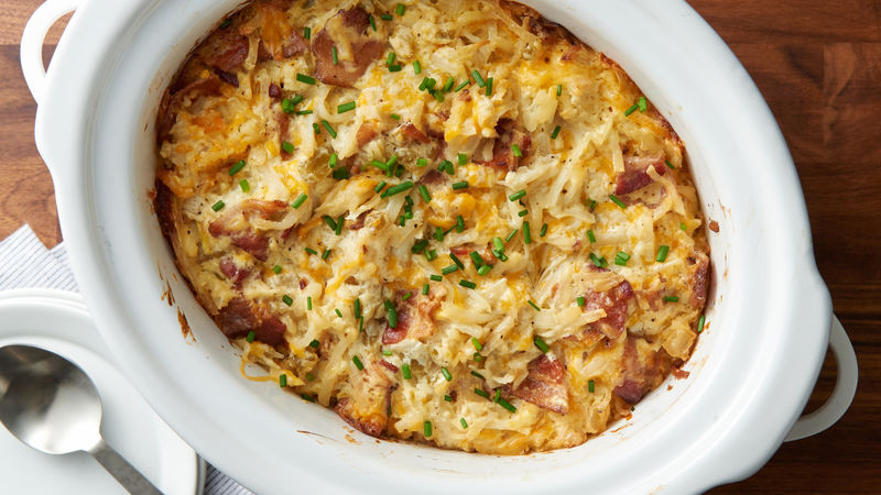 Slow Cooker Breakfast Potatoes
 Slow Cooker Cheesy Potato Breakfast Casserole Recipe