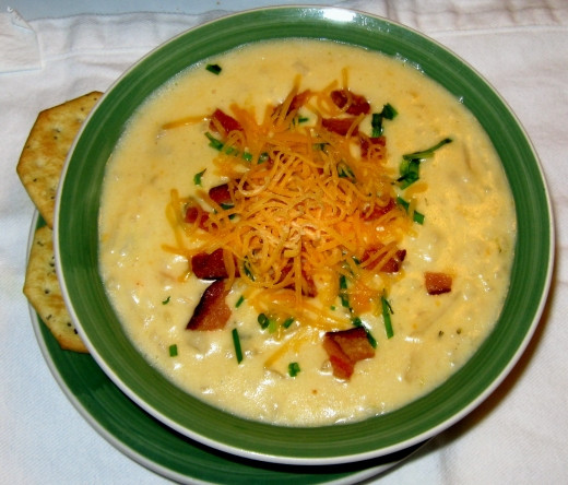 Slow Cooker Cheesy Potato Soup
 Slow Cooker Cheesy Baked Potato Soup