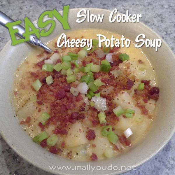 Slow Cooker Cheesy Potato Soup
 Slow Cooker EASY Gluten Free Cheesy Potato Soup In All