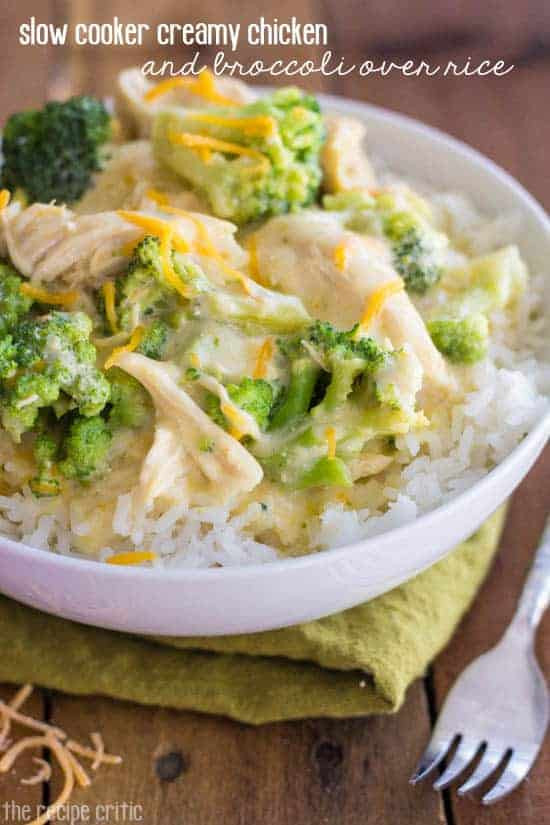 Slow Cooker Chicken And Broccoli
 Slow Cooker Creamy Chicken and Broccoli Over Rice