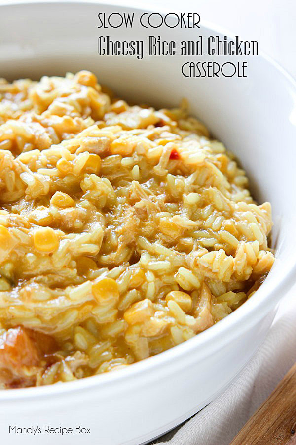 Slow Cooker Chicken And Rice Casserole
 Slow Cooker Cheesy Rice and Chicken Casserole