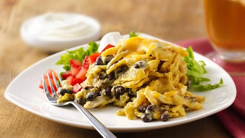 Slow Cooker Chicken Enchilada Casserole
 Slow Cooker Green Chile Chicken Enchilada Casserole recipe