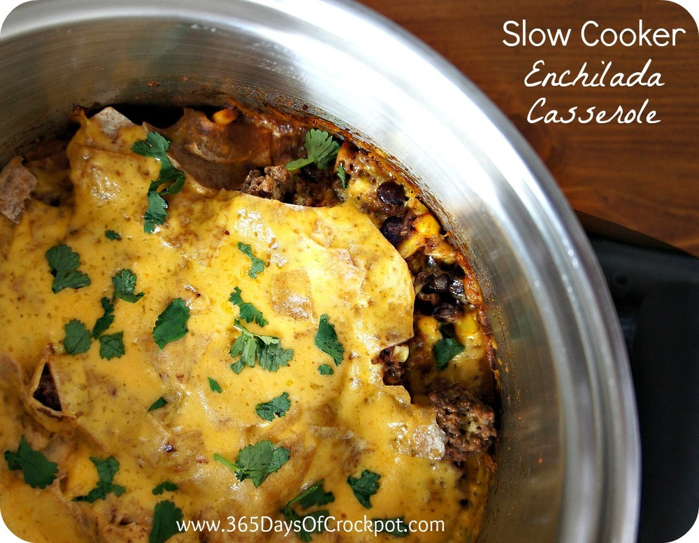 Slow Cooker Chicken Enchilada Casserole
 Slow Cooker Mexican Enchilada Casserole