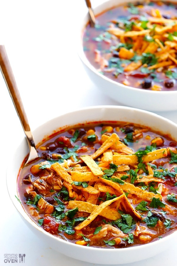 Slow Cooker Chicken Enchilada Soup
 6 Crockpot fort Food Recipes for Sick Days thegoodstuff