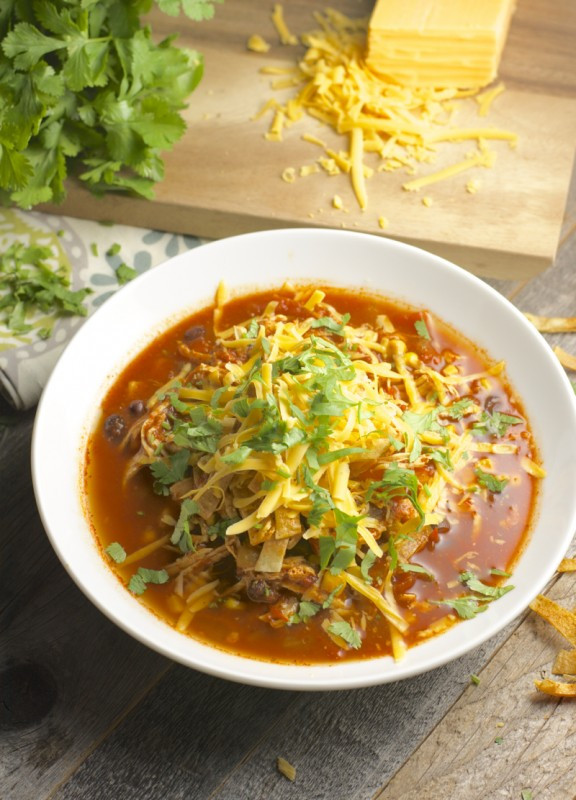 Slow Cooker Chicken Enchilada Soup
 Slow Cooker Chicken Enchilada Soup Maebells