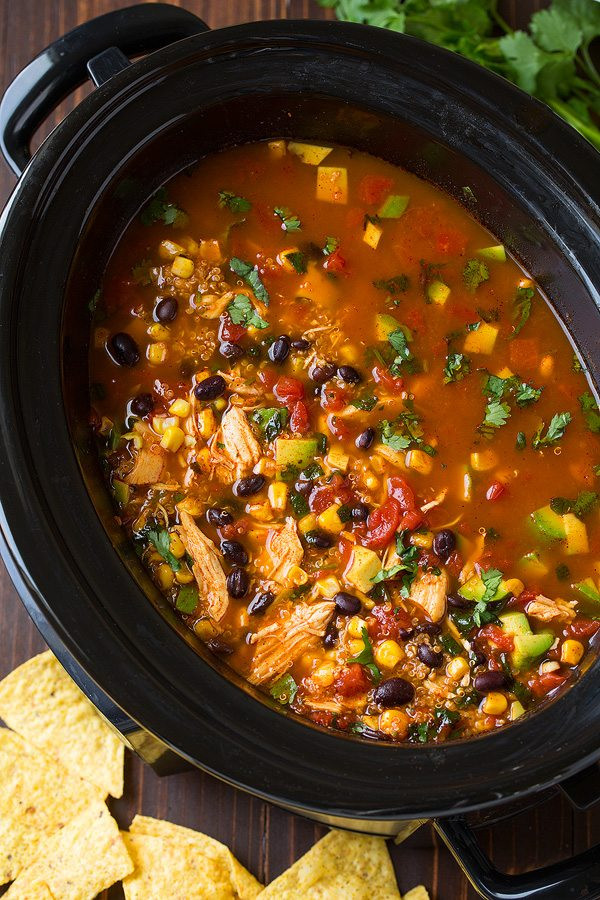 Slow Cooker Chicken Enchilada Soup
 Slow Cooker Chicken Enchilada Quinoa Soup Cooking Classy