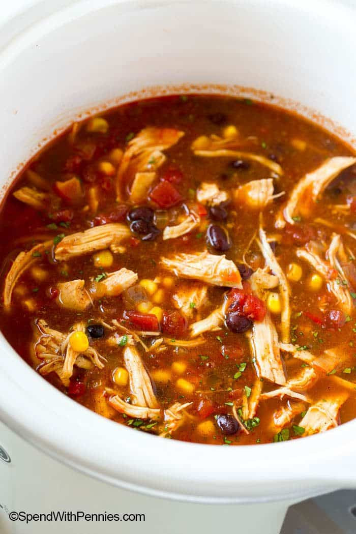 Slow Cooker Chicken Enchilada Soup
 Hearty Slow Cooker Chicken Enchilada Soup Spend With Pennies