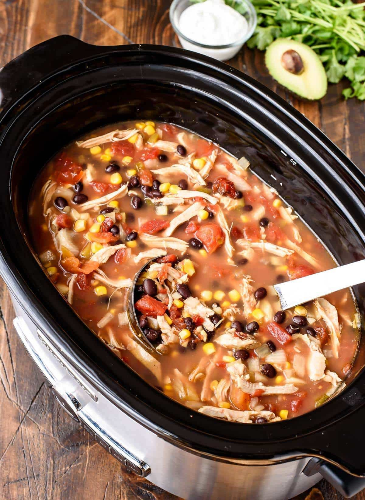 Slow Cooker Chicken Enchilada Soup
 Slow Cooker Chicken Enchilada Soup