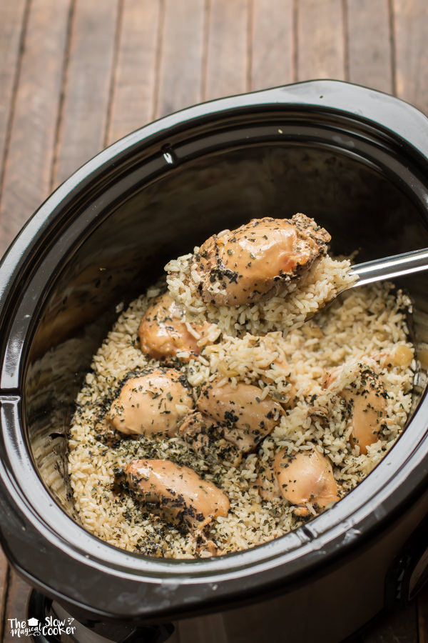 Slow Cooker Chicken Thighs Rice
 Slow Cooker Basil Chicken and Rice The Magical Slow Cooker