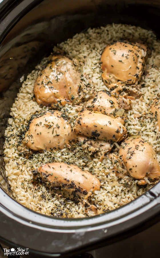 Slow Cooker Chicken Thighs Rice
 slow cooker chicken and rice