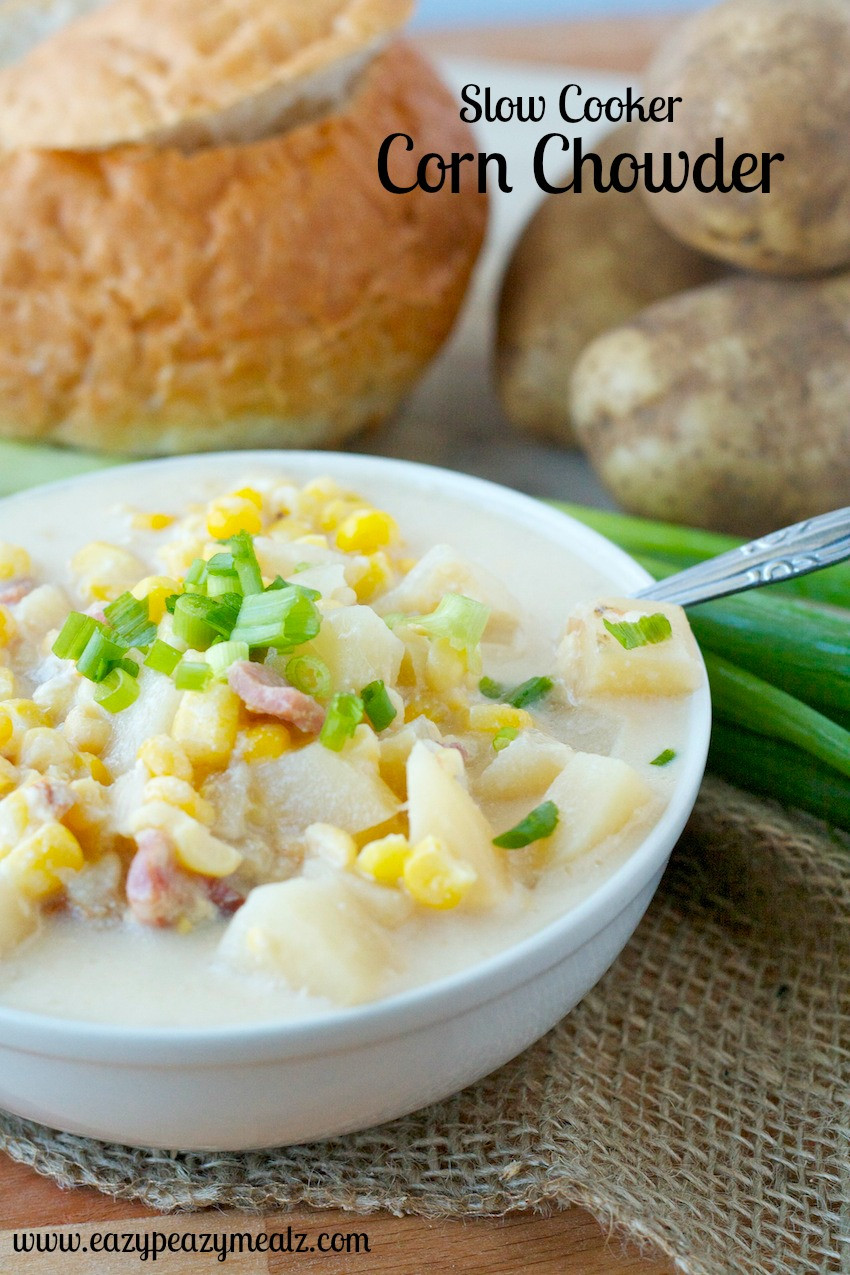 Slow Cooker Corn Chowder
 Crock Pot Beef Stroganoff Eazy Peazy Mealz