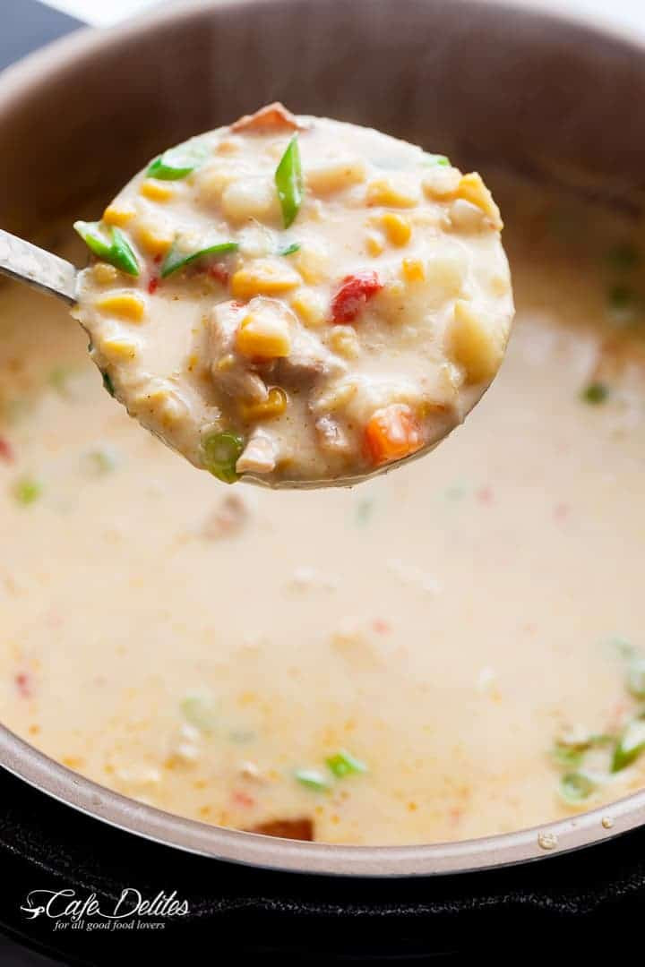 Slow Cooker Corn Chowder
 Slow Cooker Chicken Bacon Corn Chowder Cafe Delites