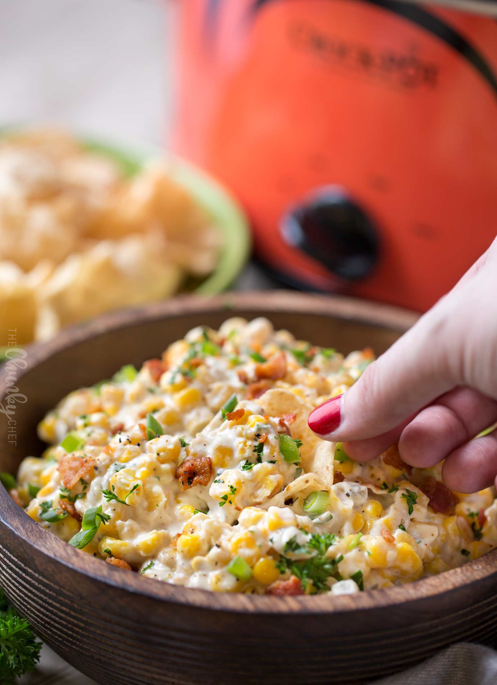 Slow Cooker Corn
 Slow Cooker Spicy Creamy Corn Dip The Chunky Chef
