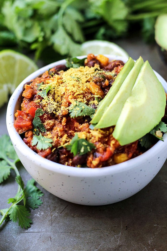 Slow Cooker Enchilada Quinoa
 Slow Cooker Vegan Enchilada Quinoa Chili • Fit Mitten Kitchen