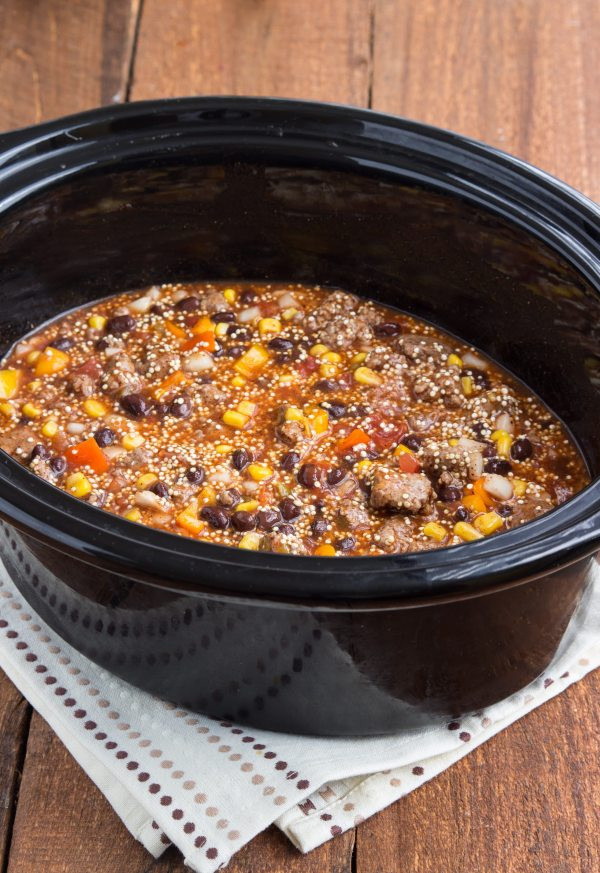 Slow Cooker Enchilada Quinoa
 Slow Cooker Cheesy Enchilada Quinoa Bake