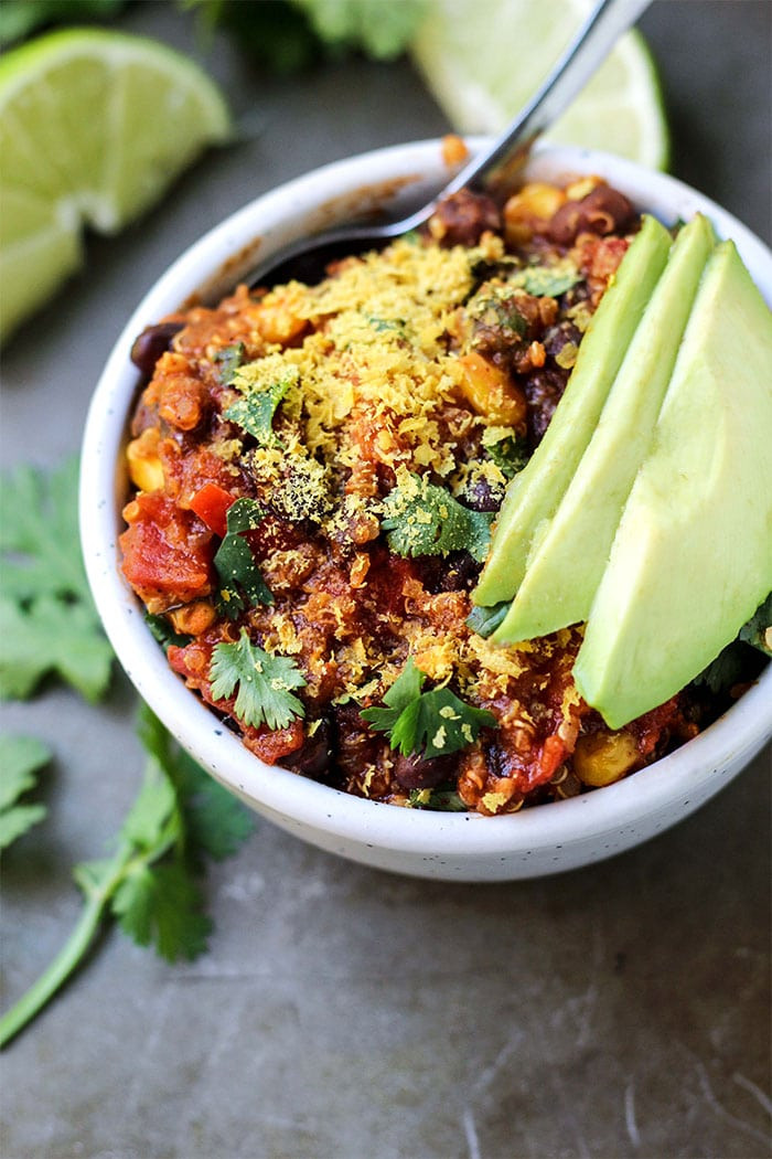 Slow Cooker Enchilada Quinoa
 Slow Cooker Vegan Enchilada Quinoa Chili • Fit Mitten Kitchen