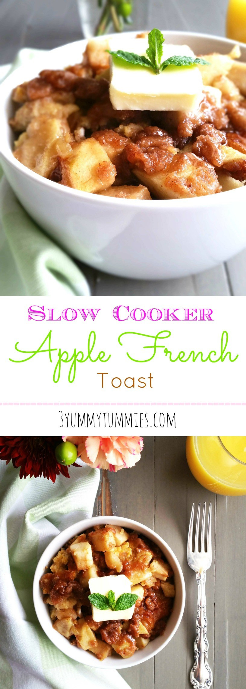 Slow Cooker French Toast
 Slow Cooker Apple French Toast