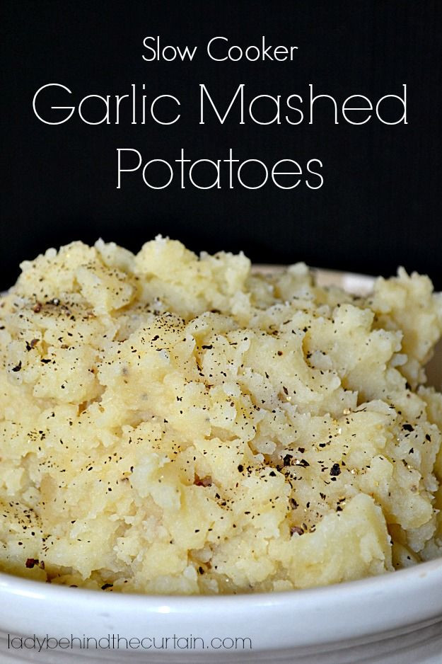 Slow Cooker Garlic Mashed Potatoes
 Pinterest • The world’s catalog of ideas