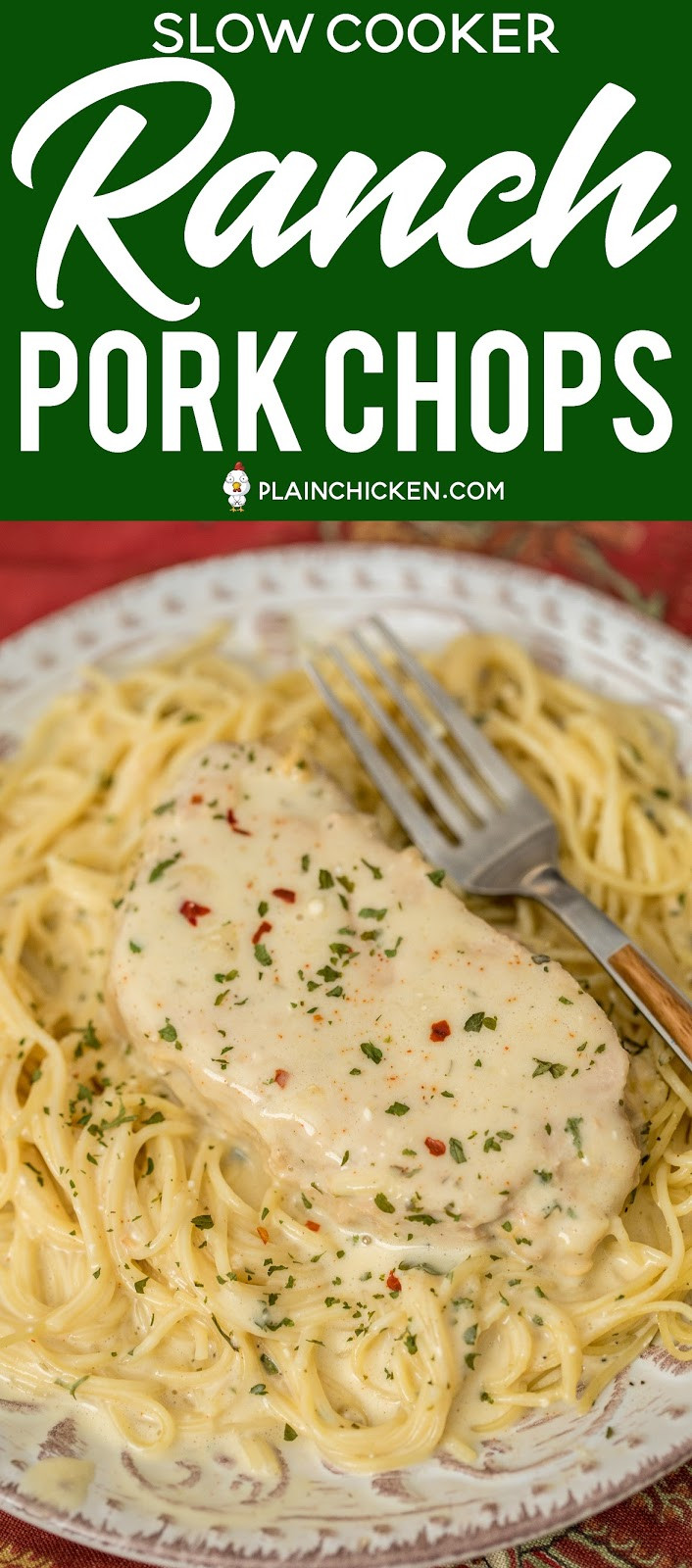 Slow Cooker Ranch Pork Chops
 Slow Cooker Ranch Pork Chops