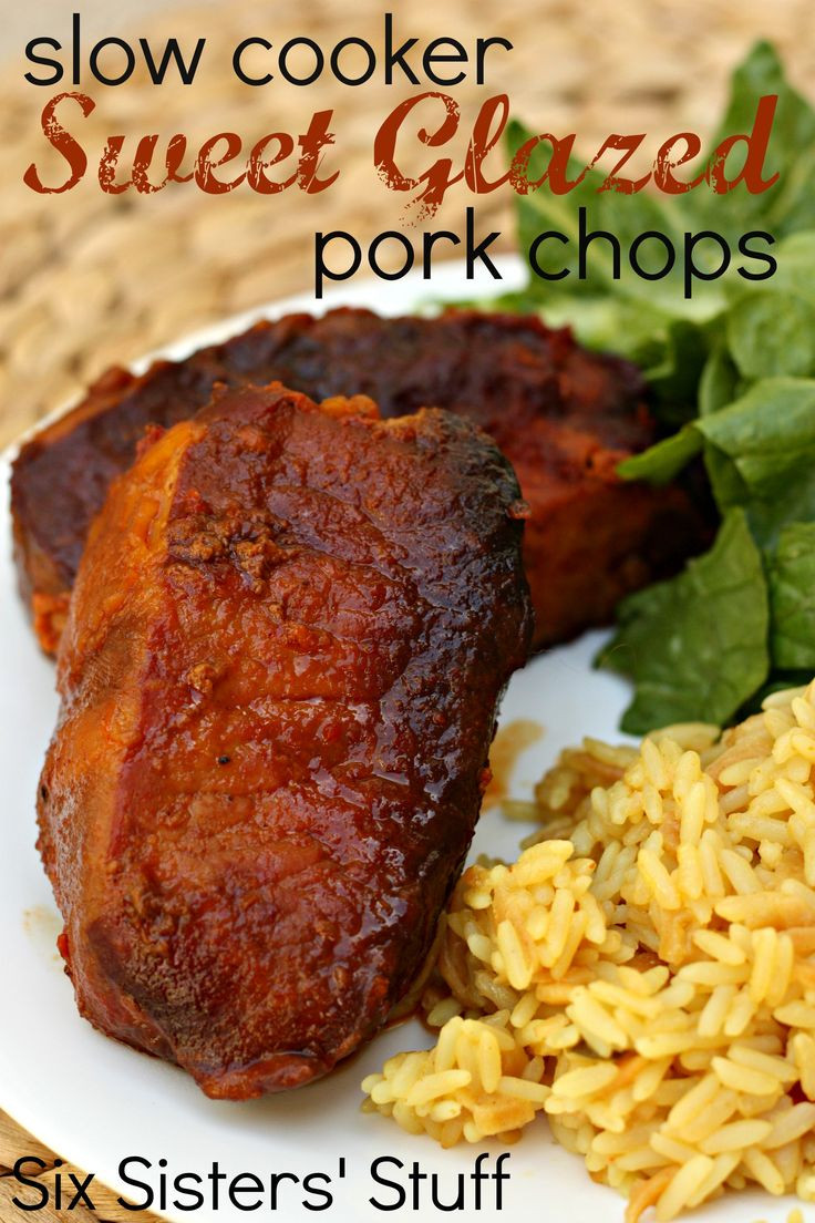 Slow Cooker Recipes Pork Chops
 Crafty Go Lucky Slow Cooker Sweet Glazed Pork Chops