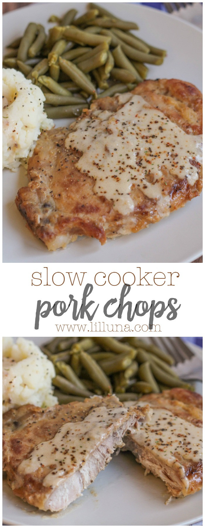 Slow Cooker Recipes Pork Chops
 Slow Cooker Pork Chops Lil Luna