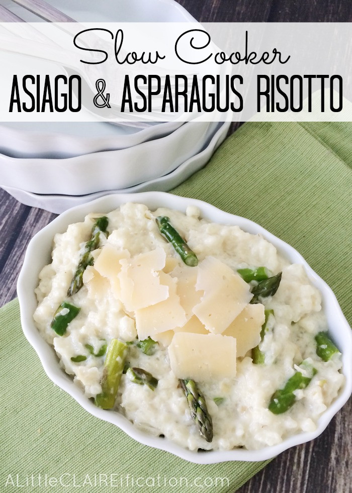 Slow Cooker Risotto
 Slow Cooker Asiago and Asparagus Risotto The Shabby