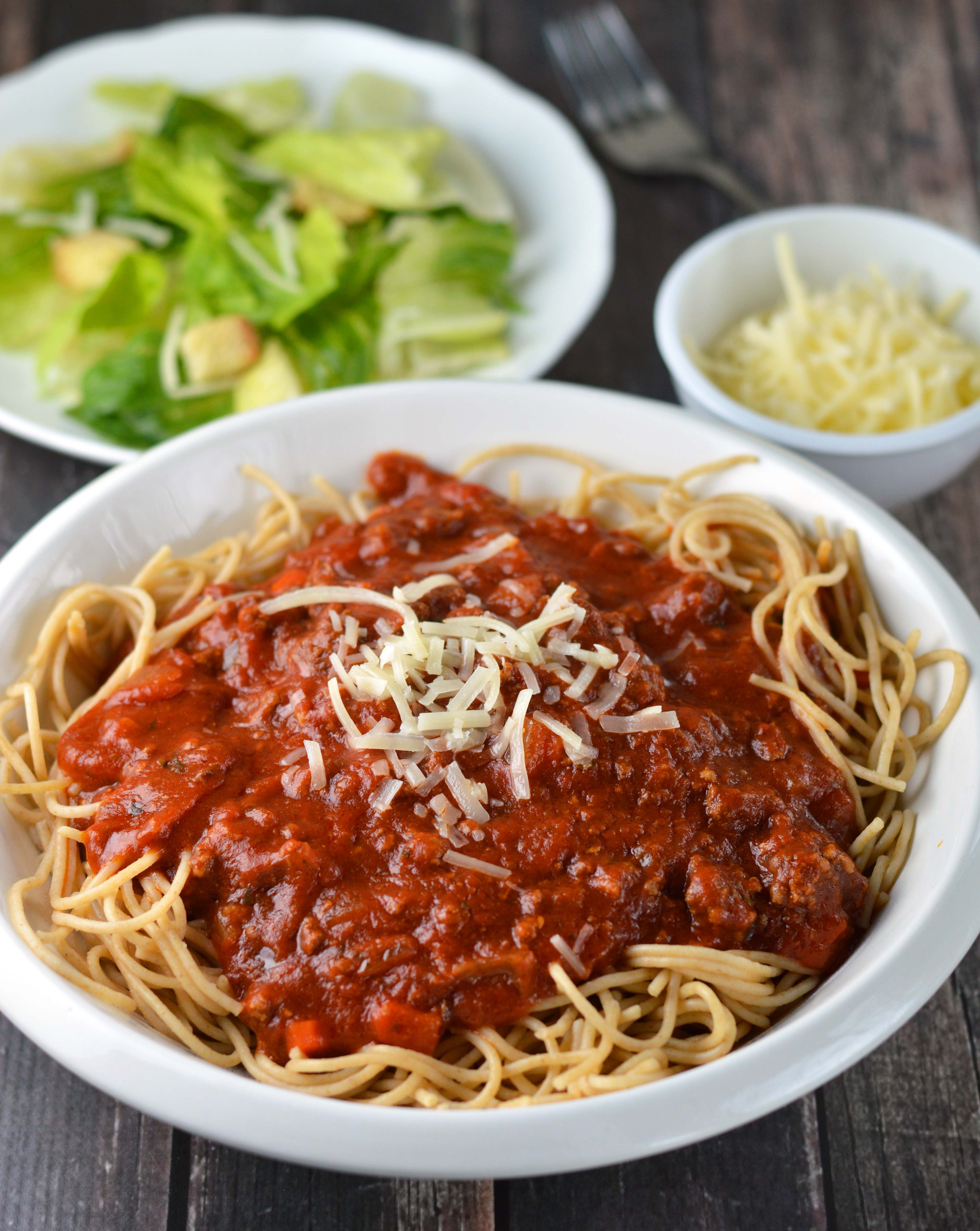 Slow Cooker Spaghetti
 Slow cooker spaghetti sauce Friday is Cake Night