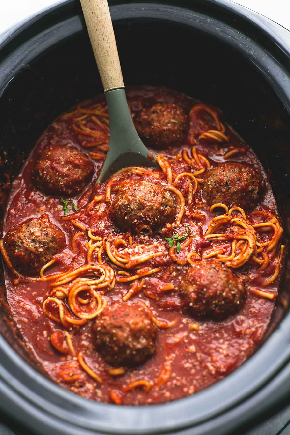 Slow Cooker Spaghetti
 Slow Cooker Spaghetti and Meatballs