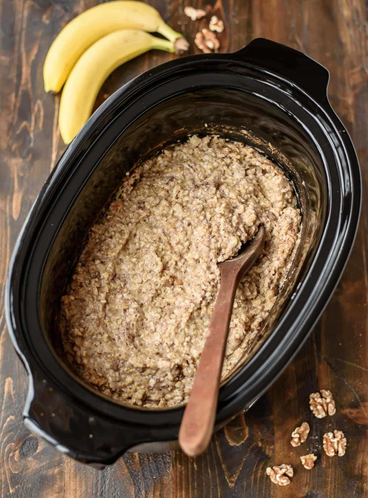 Slow Cooker Steel Cut Oats
 Banana Bread Overnight Steel Cut Oats