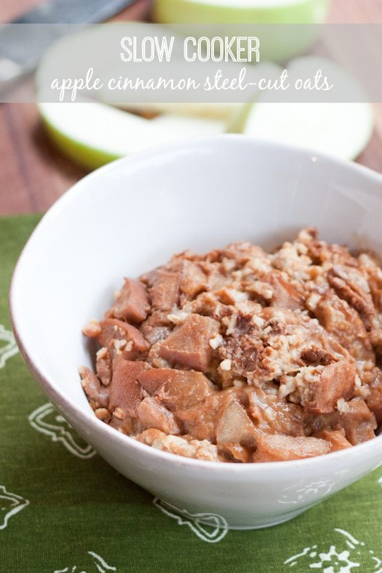 Slow Cooker Steel Cut Oats
 Slow Cooker Apple Cinnamon Steel Cut Oatmeal