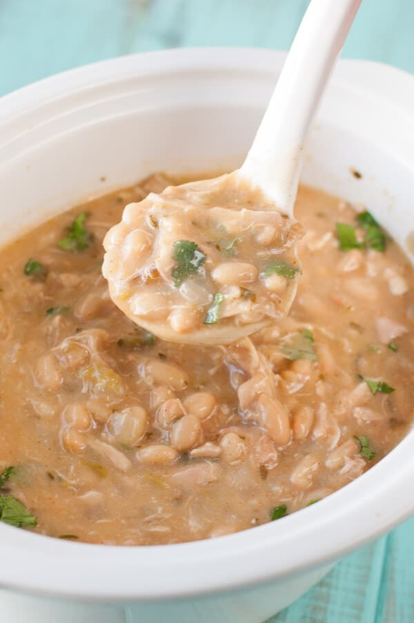 Slow Cooker White Chicken Chili
 Slow Cooker Clean Eating Creamy White Chicken Chili Recipe