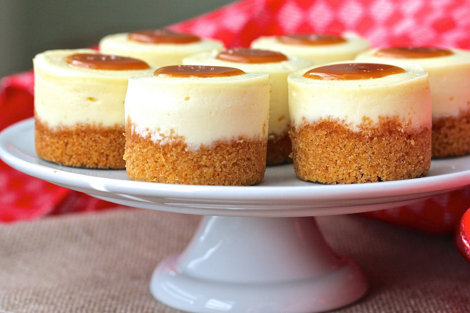 Small Cheesecake Recipe
 Mini Cheesecakes with Salted Caramel