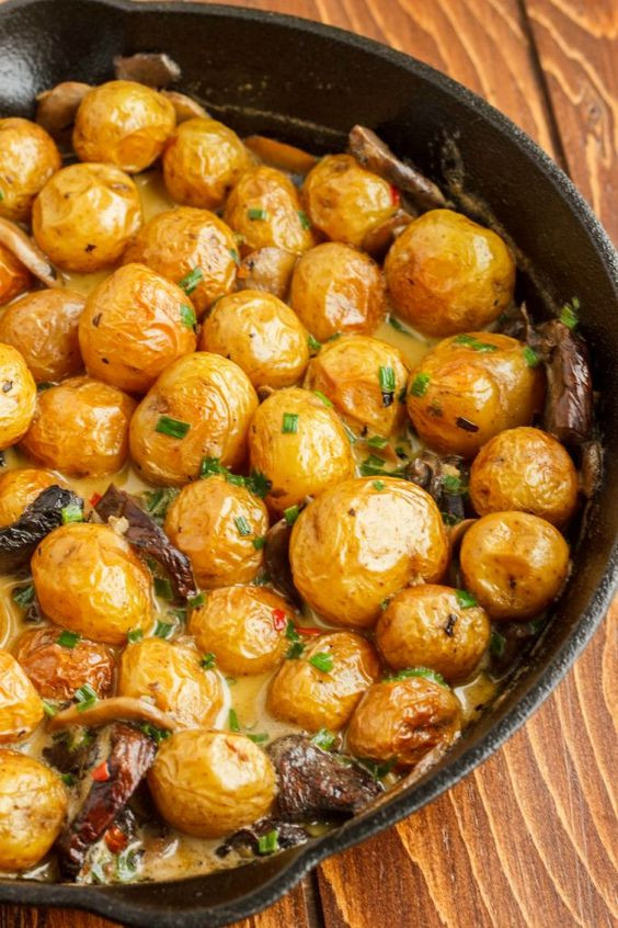 Small Potato Recipes
 Roasted baby potatoes Baby potatoes and Mushroom sauce on