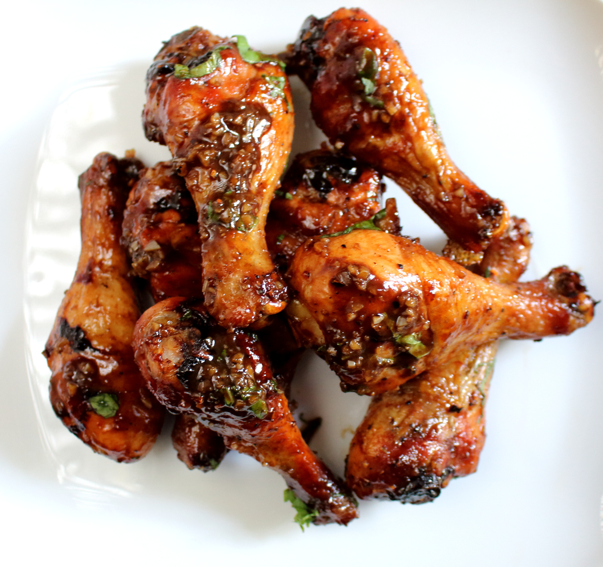 Smoked Chicken Legs
 Hickory Smoked Chicken Legs with a Garlic Balsamic Glaze