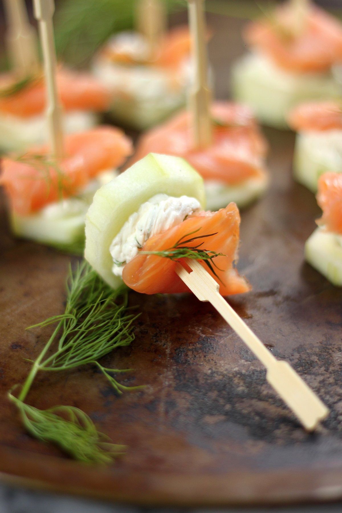 Smoked Salmon Appetizer
 Smoked Salmon and Cream Cheese Cucumber Bites Baker by