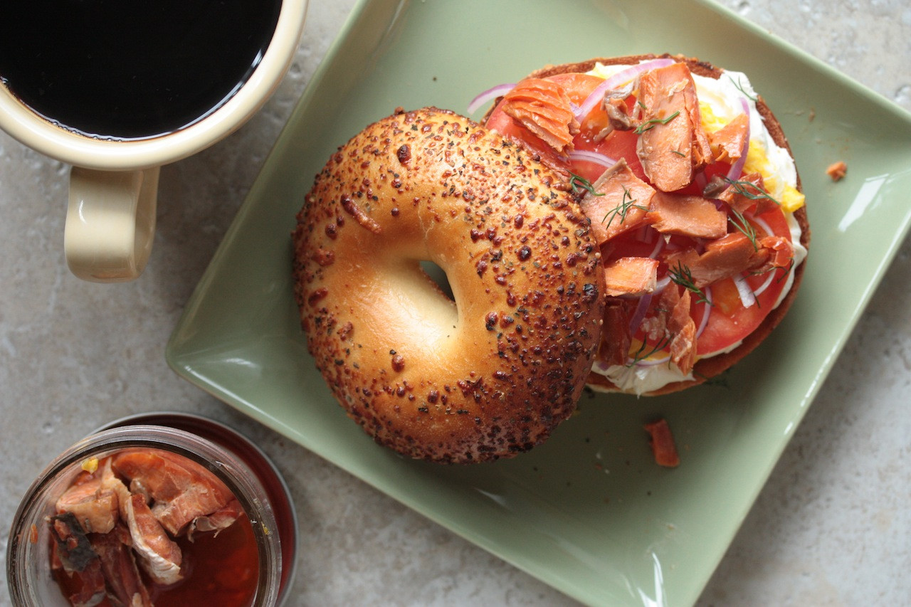 Smoked Salmon Bagel
 Smoked Salmon Breakfast Bagel Country Cleaver